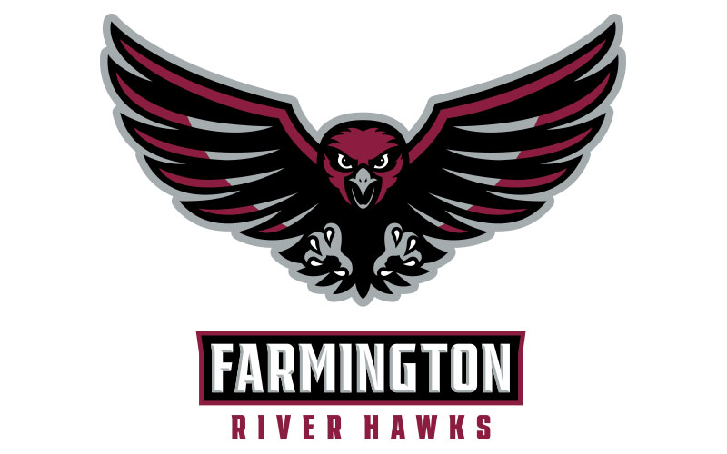 Logotipo del halcón del río Farmington